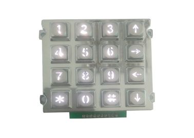 Industrial Metal Telephone Number Keypad , Illuminated Dot Matrix Keypad