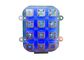 Zinc Alloy Metal Illuminated 12 Key Keypad Integrated To Big Control Panel