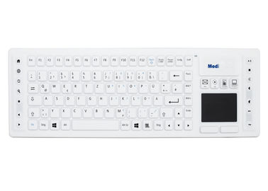 الوسائط المتعددة NEMA4 قابل للغسل لوحة المفاتيح الطبية اللاسلكية مع المدمج في لوحة اللمس