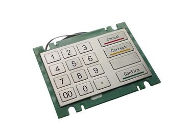 PCI CDM Bank - لوحة مفاتيح لآلة AES DES TDES ، 16 لوحة مفاتيح كبيرة من الفولاذ المقاوم للصدأ